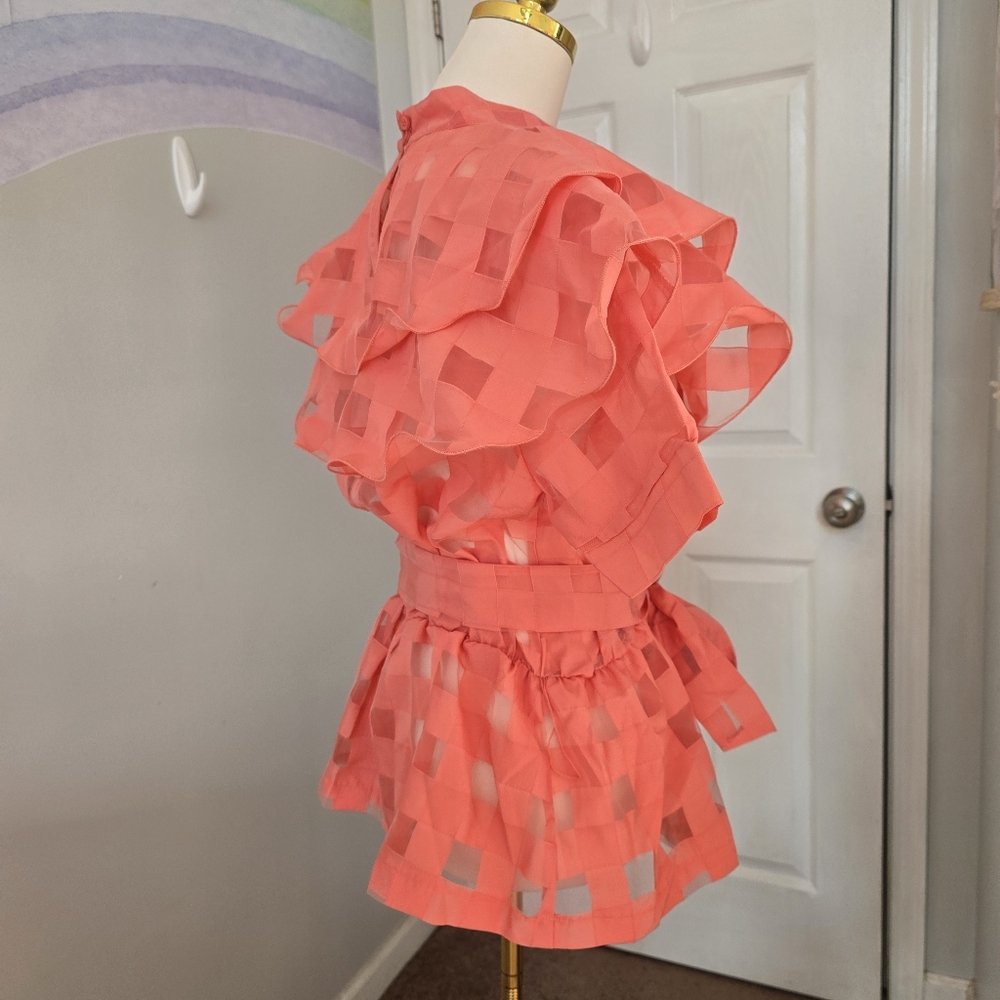 CQ By CQ | Medium | Unique Ruffle High Neck Blouse - Picture 5 of 15
